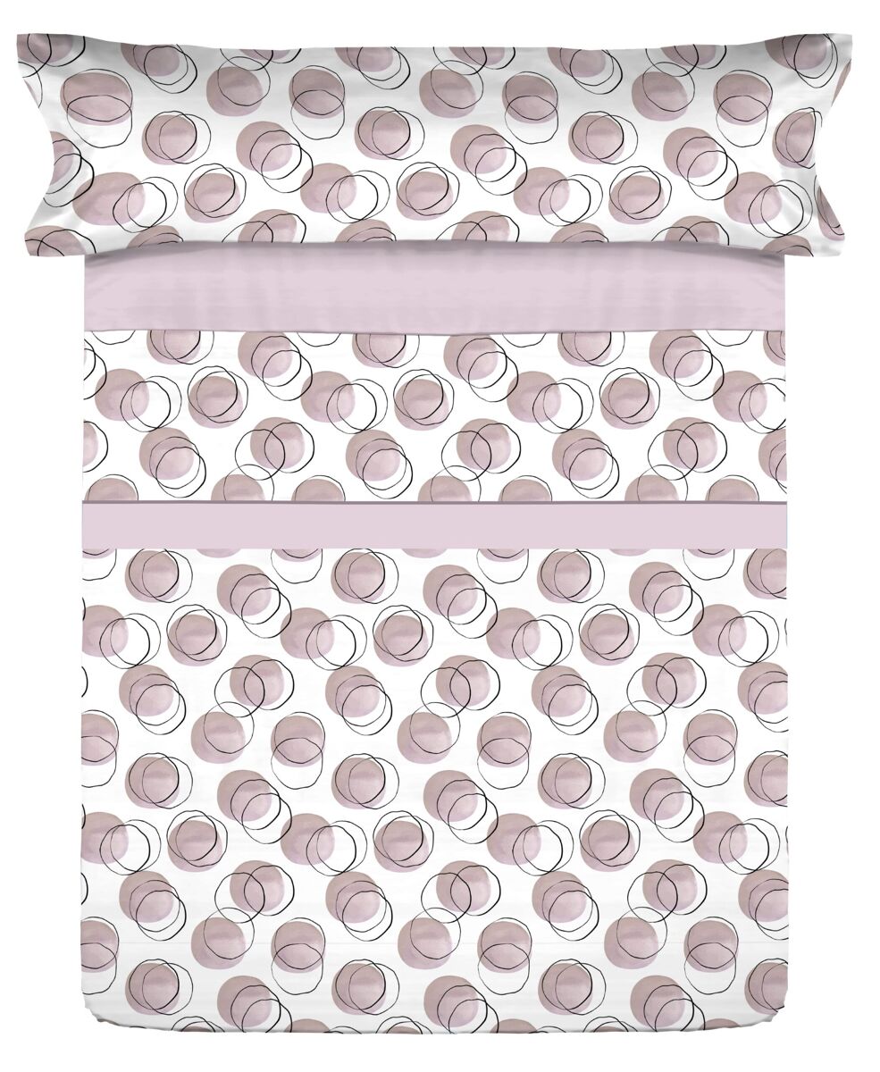 Juego sábanas microfibra verano clion rosa cama 105cm donegal collections