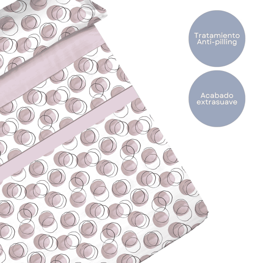 Conjunto de lençóis de microfibra Summer Clion Rosa para cama 150cm Donegal Collections