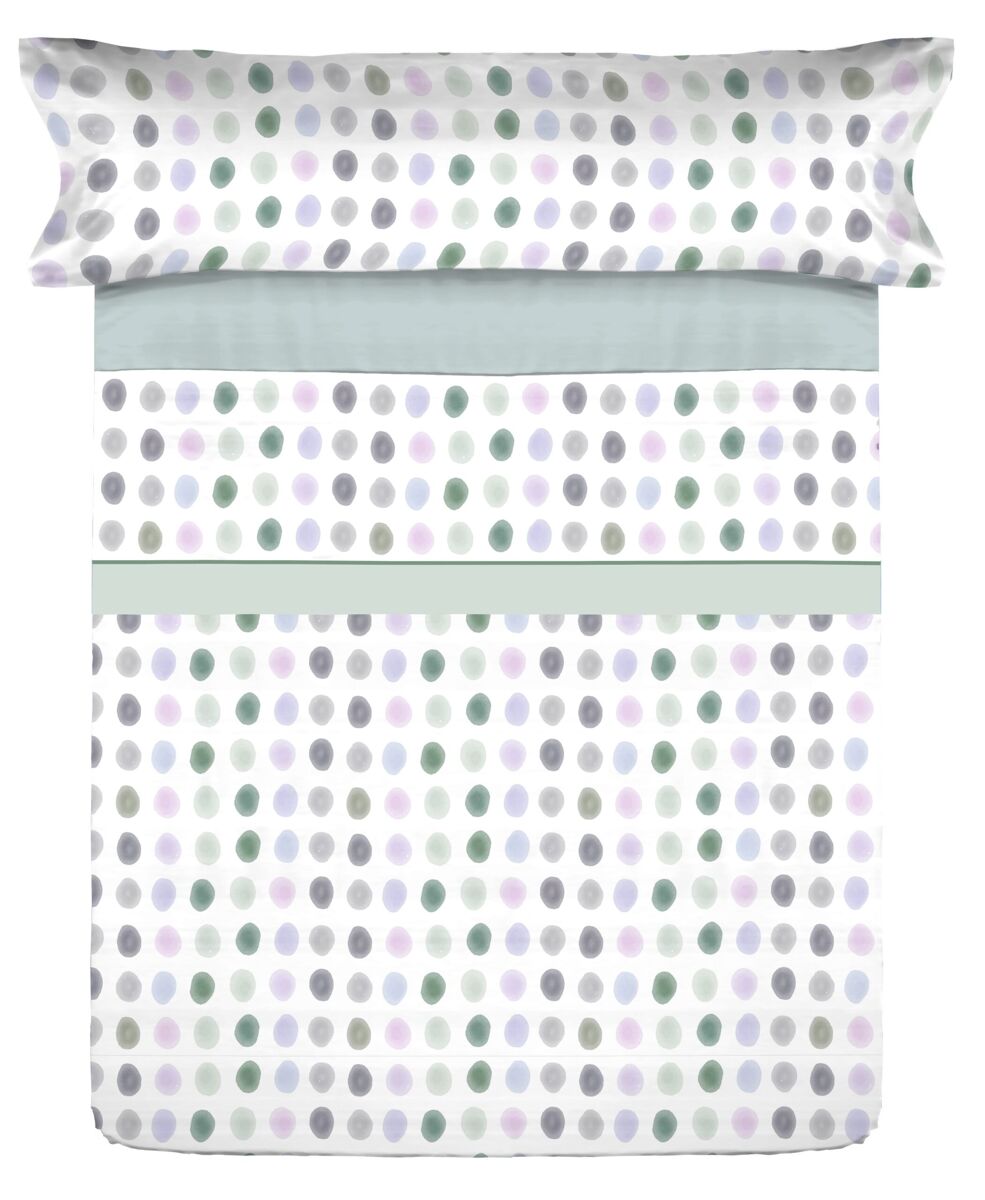 Juego sábanas microfibra verano gomil aqua cama 105cm donegal collections