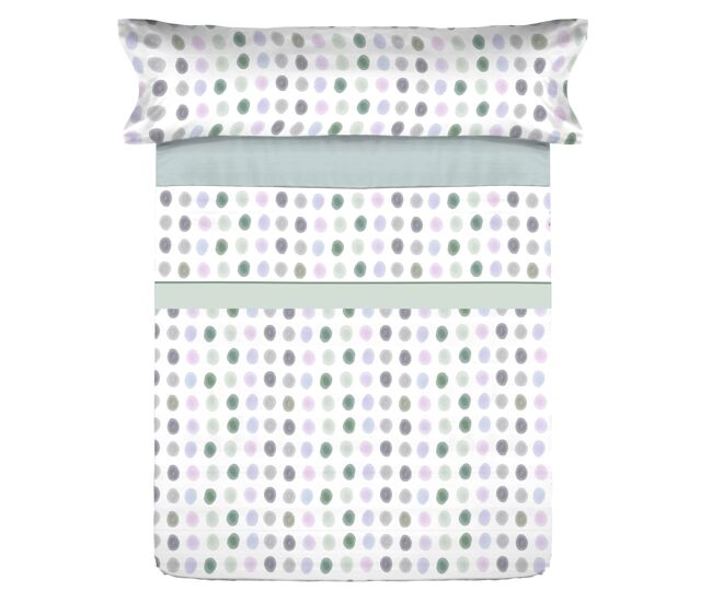 Juego sábanas microfibra verano gomil aqua cama 105cm donegal collections