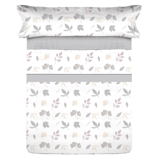 Conjunto de lençóis de microfibra Summer Carls Gris para cama 150cm Donegal Collections