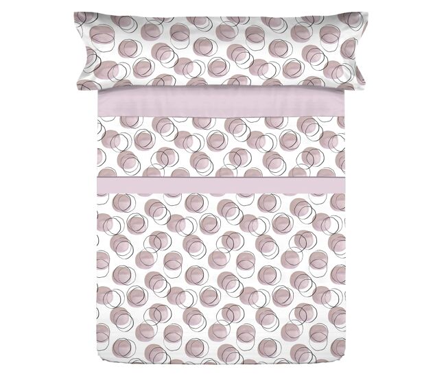 Juego sábanas microfibra verano clion rosa cama 90cm donegal collections