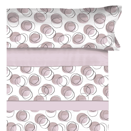 Conjunto de lençóis de microfibra Summer Clion Rosa para cama 90cm Donegal Collections