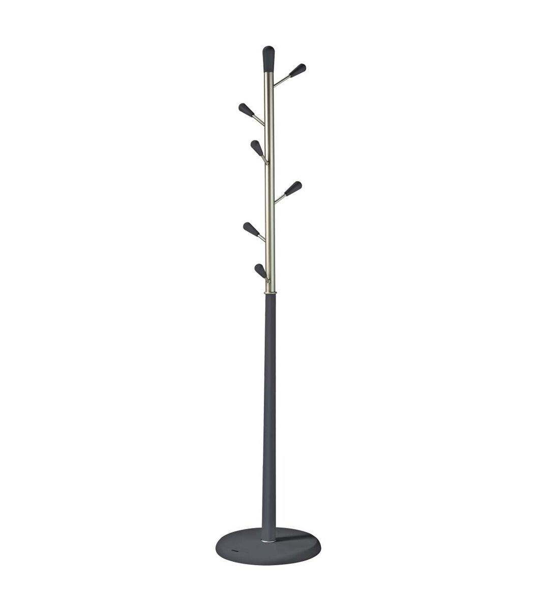 Perchero moderno mod. 413 herrajes en cromo satinado lacado 190x37x37 cm