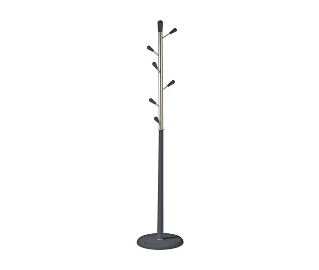 Perchero moderno mod. 413 herrajes en cromo satinado lacado 190x37x37 cm