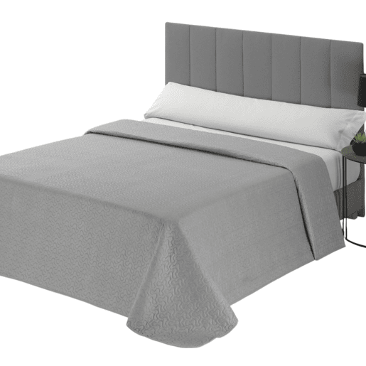 Colcha Design Reversível Cinza Cama 150cm Donegal Collections