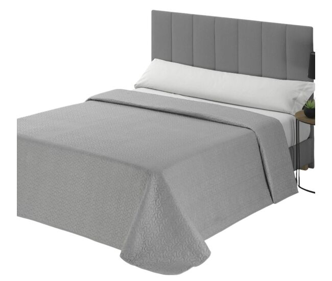 Colcha design reversible gris cama 150cm donegal collections