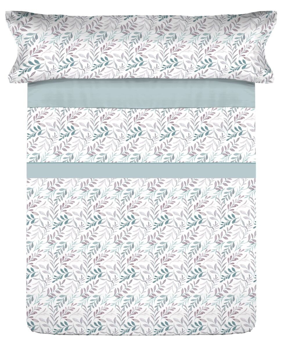 Juego sábanas microfibra verano dnan aqua cama 105cm donegal collections