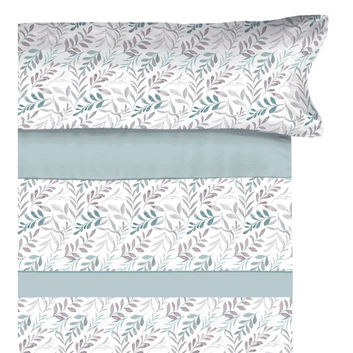 Conjunto de lençóis de microfibra Summer Dnan Aqua para cama 105cm Donegal Collections