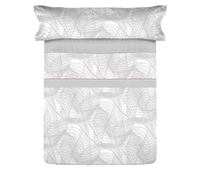 Juego sábanas microfibra verano infint gris cama 90cm donegal collections