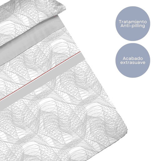 Conjunto de lençóis de microfibra Summer Infint Gris para cama 90cm Donegal Collections