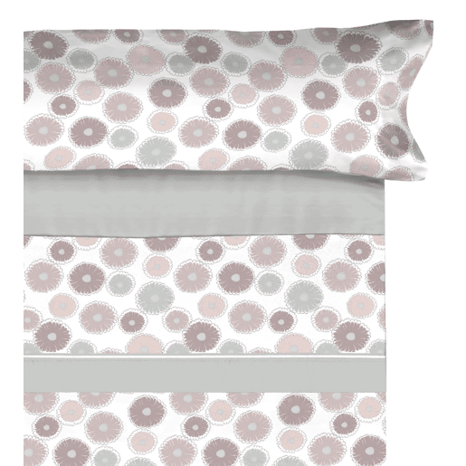 Conjunto de lençóis de microfibra Summer Levls Gris para cama 135cm Donegal Collections