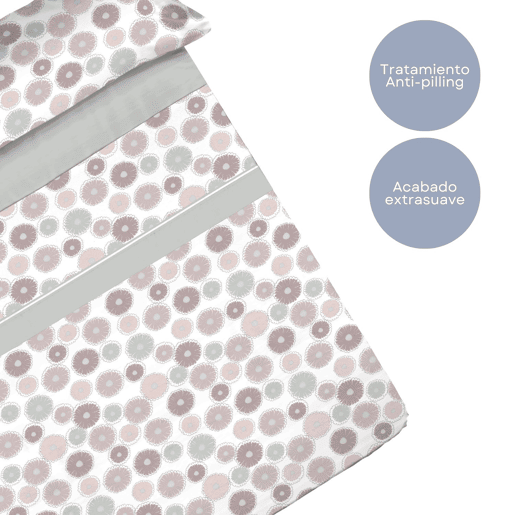 Conjunto de lençóis de microfibra Summer Levls Gris para cama 135cm Donegal Collections