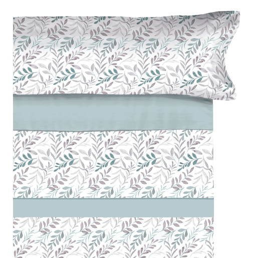 Conjunto de lençóis de microfibra Summer Dnan Aqua para cama 150cm Donegal Collections