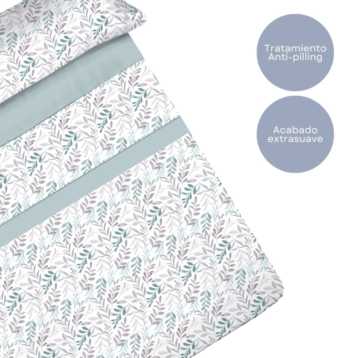 Conjunto de lençóis de microfibra Summer Dnan Aqua para cama 150cm Donegal Collections