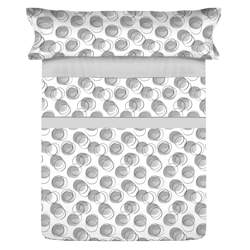 Conjunto de lençóis de microfibra Summer Clion Gris para cama 90cm Donegal Collections