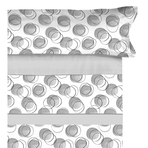 Conjunto de lençóis de microfibra Summer Clion Gris para cama 90cm Donegal Collections