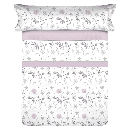 Conjunto de lençóis de microfibra Summer Civel Rosa para cama 135cm Donegal Collections