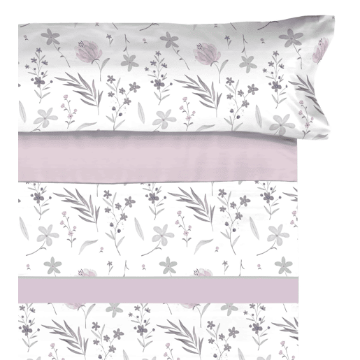 Conjunto de lençóis de microfibra Summer Civel Rosa para cama 135cm Donegal Collections