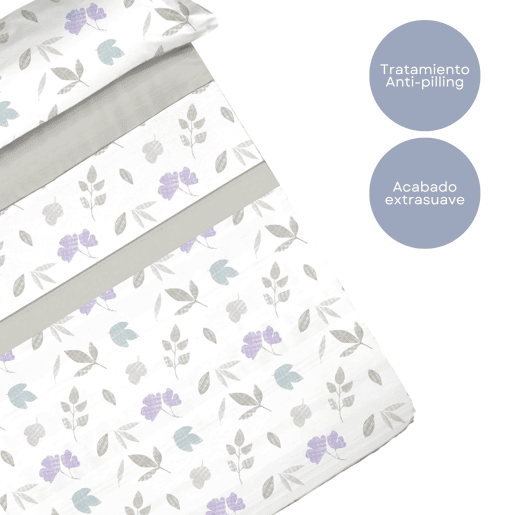 Conjunto de lençóis de microfibra Summer Carls Beige para cama 135cm Donegal Collections