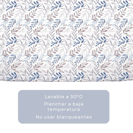 Conjunto de lençóis de microfibra Summer Dnan Azul para cama 90cm Donegal Collections