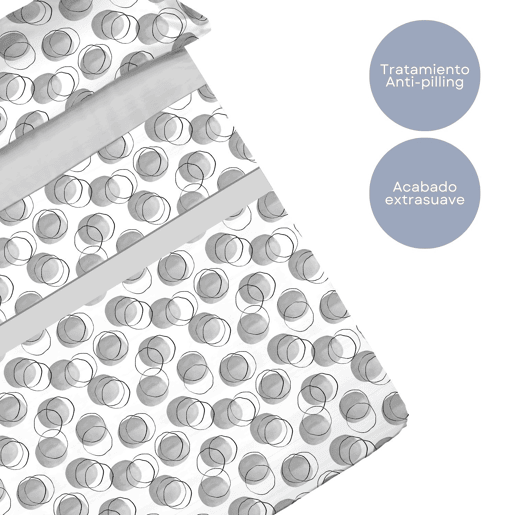 Conjunto de lençóis de microfibra Summer Clion Gris para cama 150cm Donegal Collections