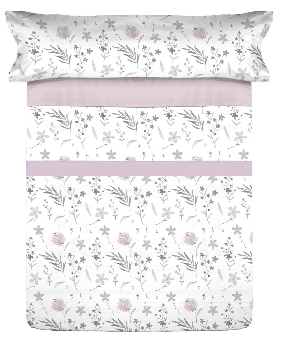 Juego sábanas microfibra verano civel rosa cama 105cm donegal collections