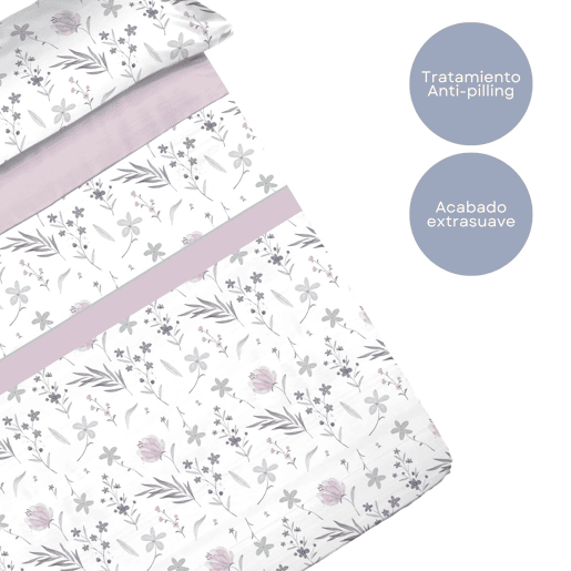 Conjunto de lençóis de microfibra Summer Civel Rosa para cama 105cm Donegal Collections