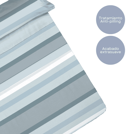 Conjunto de lençóis de microfibra Summer Nicol Azul para cama 150cm Donegal Collections
