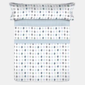 Conjunto de lençóis de microfibra Summer Gomil Azul para cama 135cm Donegal Collections