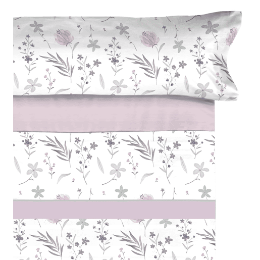 Conjunto de lençóis de microfibra Summer Civel Rosa para cama 90cm Donegal Collections