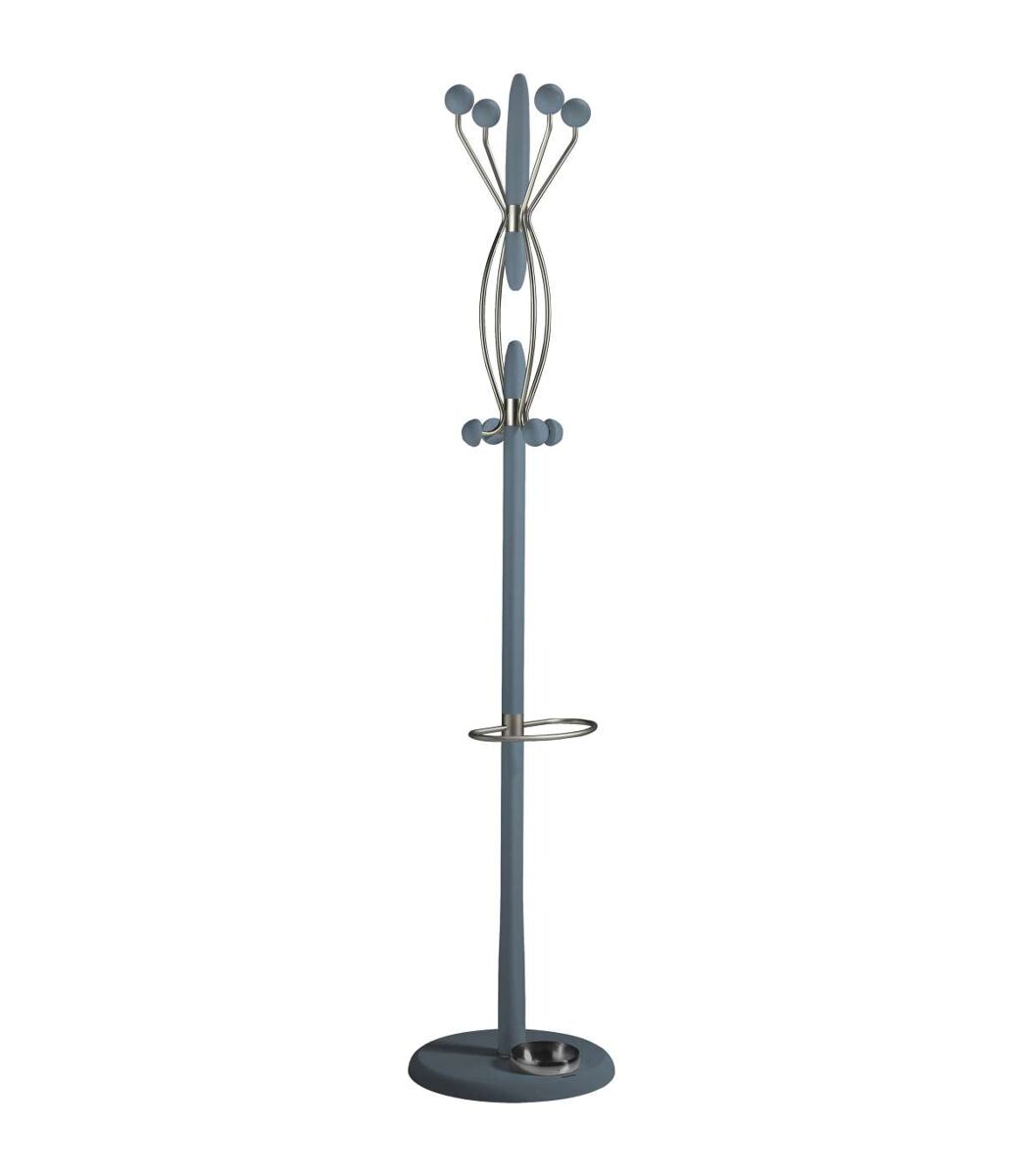 Perchero mod. 425 con paragüero herrajes cromo satinado lacado 184x37x37 cm