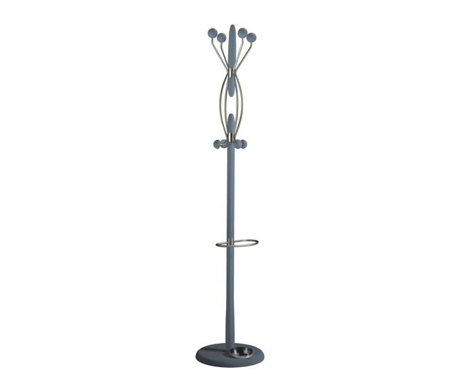Perchero mod. 425 con paragüero herrajes cromo satinado lacado 184x37x37 cm