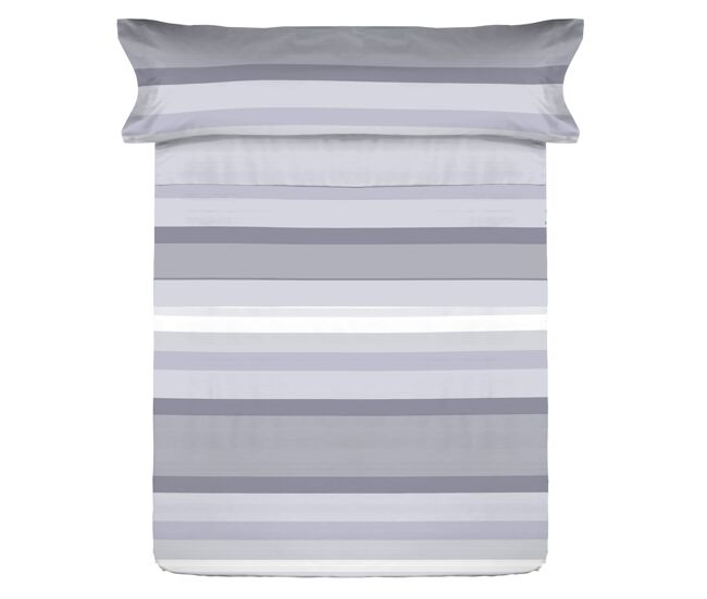 Juego sábanas microfibra verano nicol gris cama 135cm donegal collections