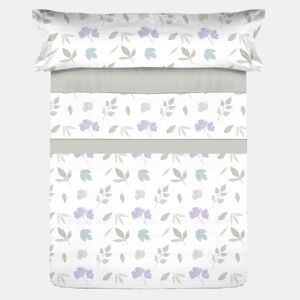 Conjunto de lençóis de microfibra Summer Carls Beige para cama 105cm Donegal Collections