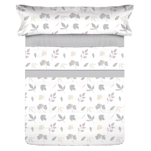 Conjunto de lençóis de microfibra Summer Carls Gris para cama 90cm Donegal Collections
