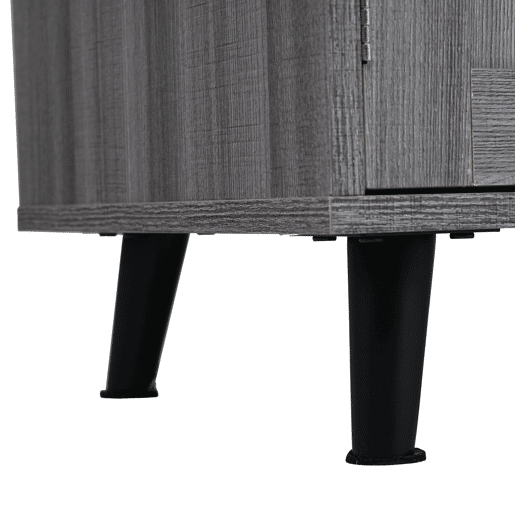 Armários de cozinha com mesa de consola rebatível e 2 gavetas - rodízios ou pés de madeira maciça - Cinzento