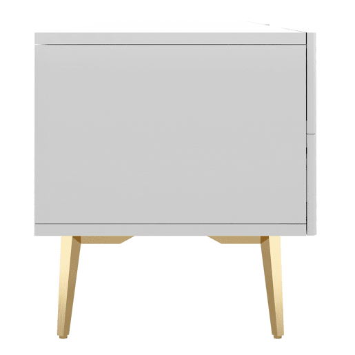 Móvel TV escandinavo contemporâneo de 180 cm para TV de 75u201D - 2 gavetas e 3 compartimentos - branco Móvel TV escandinavo contemporâneo de 180 cm para TV de 75u201D - 2 gavetas e 3 compartimentos - branco