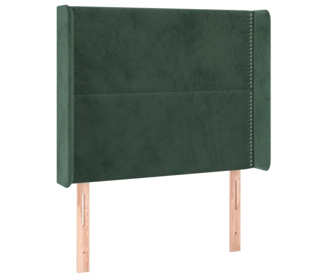 Vidaxl cabecero con orejas de terciopelo verde oscuro 103x16x118/128cm