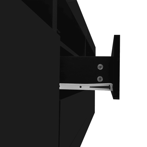 Móvel TV 160 cm adequado para TV de 70u201D - com LED - 2 portas 2 gavetas 3 compartimentos abertos - Preto