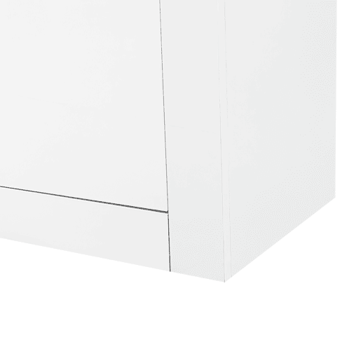 Móvel TV 160 cm adequado para TV de 70u201D - com LED - 2 portas 2 gavetas 3 compartimentos abertos - Branco
