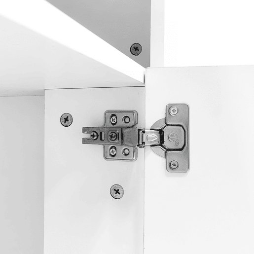 Móvel TV 160 cm adequado para TV de 70u201D - com LED - 2 portas 2 gavetas 3 compartimentos abertos - Branco
