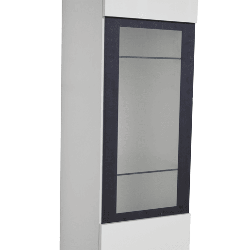 Armário TV com arrumação - Armário TV + Vitrina com LED + Ecrã - Branco Armário TV com arrumação - Armário TV + Vitrina com LED + Ecrã - Branco
