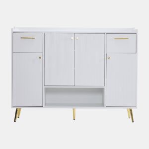 Sapateira - 2 gavetas + 4 portas + compartimento aberto - Branco