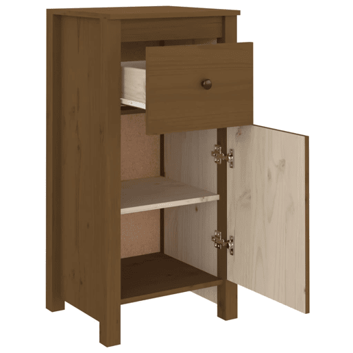 vidaXL Aparadores 2 pcs 40x35x80 cm pinho maciço castanho mel vidaXL Aparadores 2 pcs 40x35x80 cm pinho maciço castanho mel