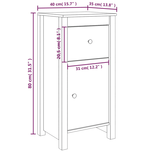 vidaXL Aparadores 2 pcs 40x35x80 cm pinho maciço castanho mel vidaXL Aparadores 2 pcs 40x35x80 cm pinho maciço castanho mel