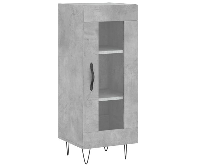 Vidaxl aparador de madera contrachapada gris hormigón 34,5x34x90 cm