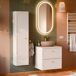 Conjunto mueble lavabo individual y columna Sanae 60 Conjunto mueble lavabo individual y columna Sanae 60 Beige