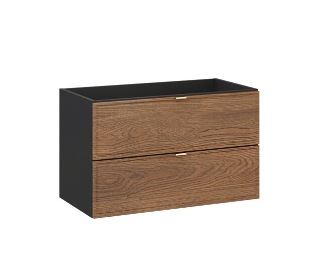 Mueble bajo lavabo 80cm elena madera y negro
