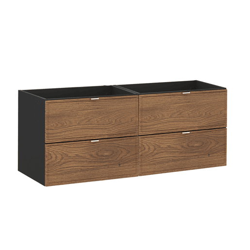 Móvel sob-lavatório 120cm Elena Madeira e preto